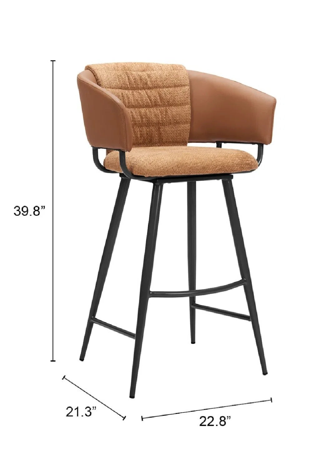 Luxury Upholstered Modern Barstool European Style for Villa