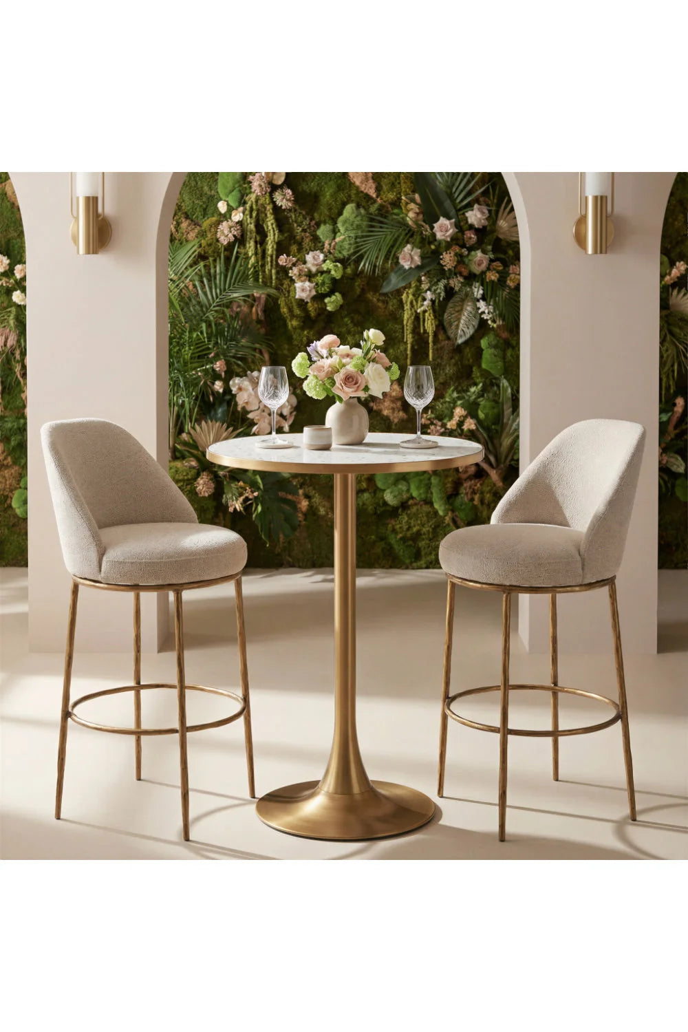 Luxury Upholstered Modern Barstool European Style for Villa