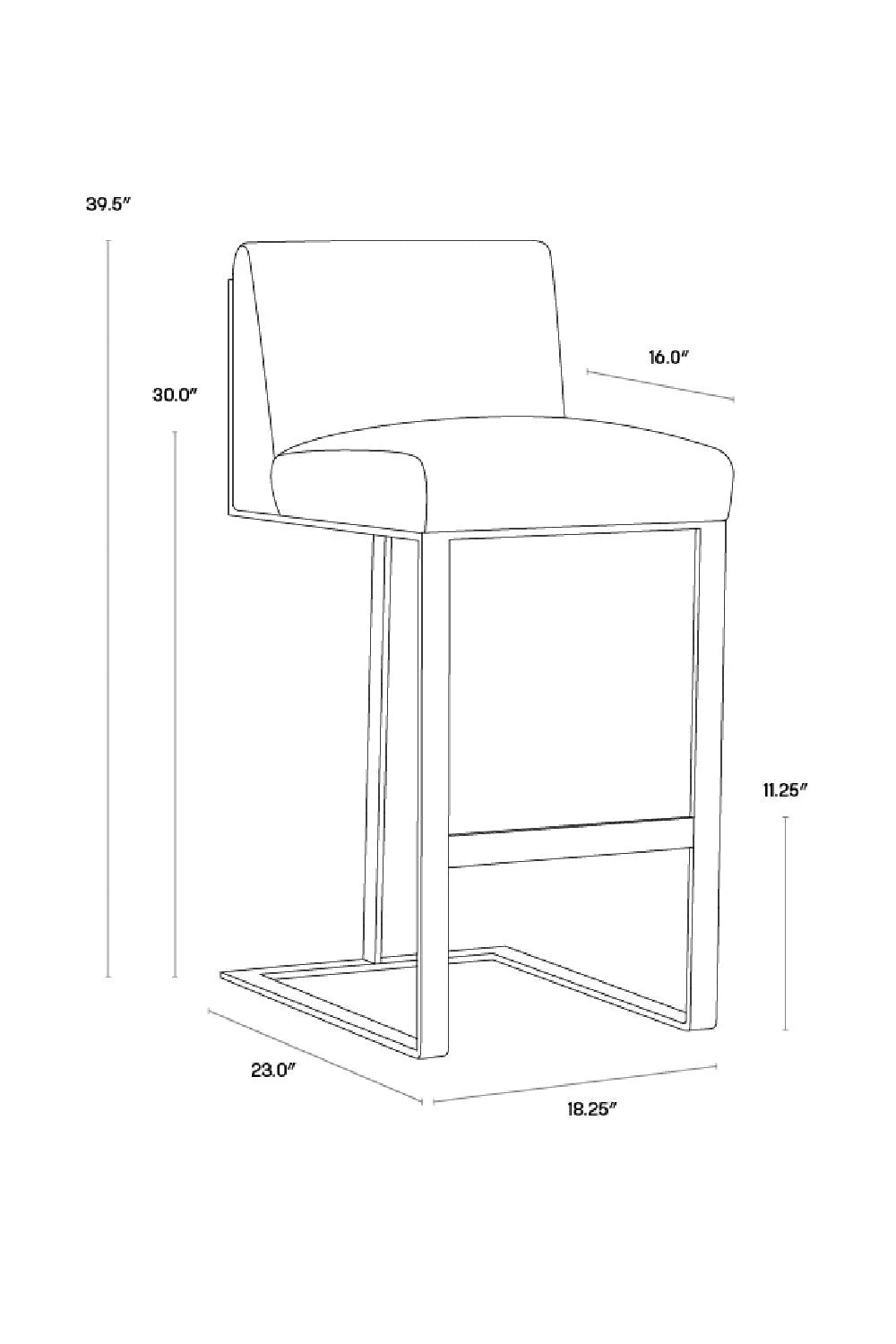 Luxury Upholstered Modern Barstool European Style for Villa