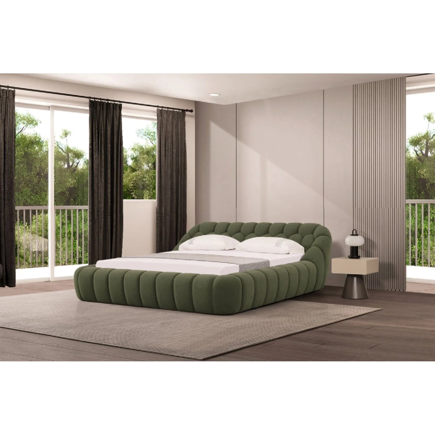 Luxury Upholstered Modern Bed European Style for Villa