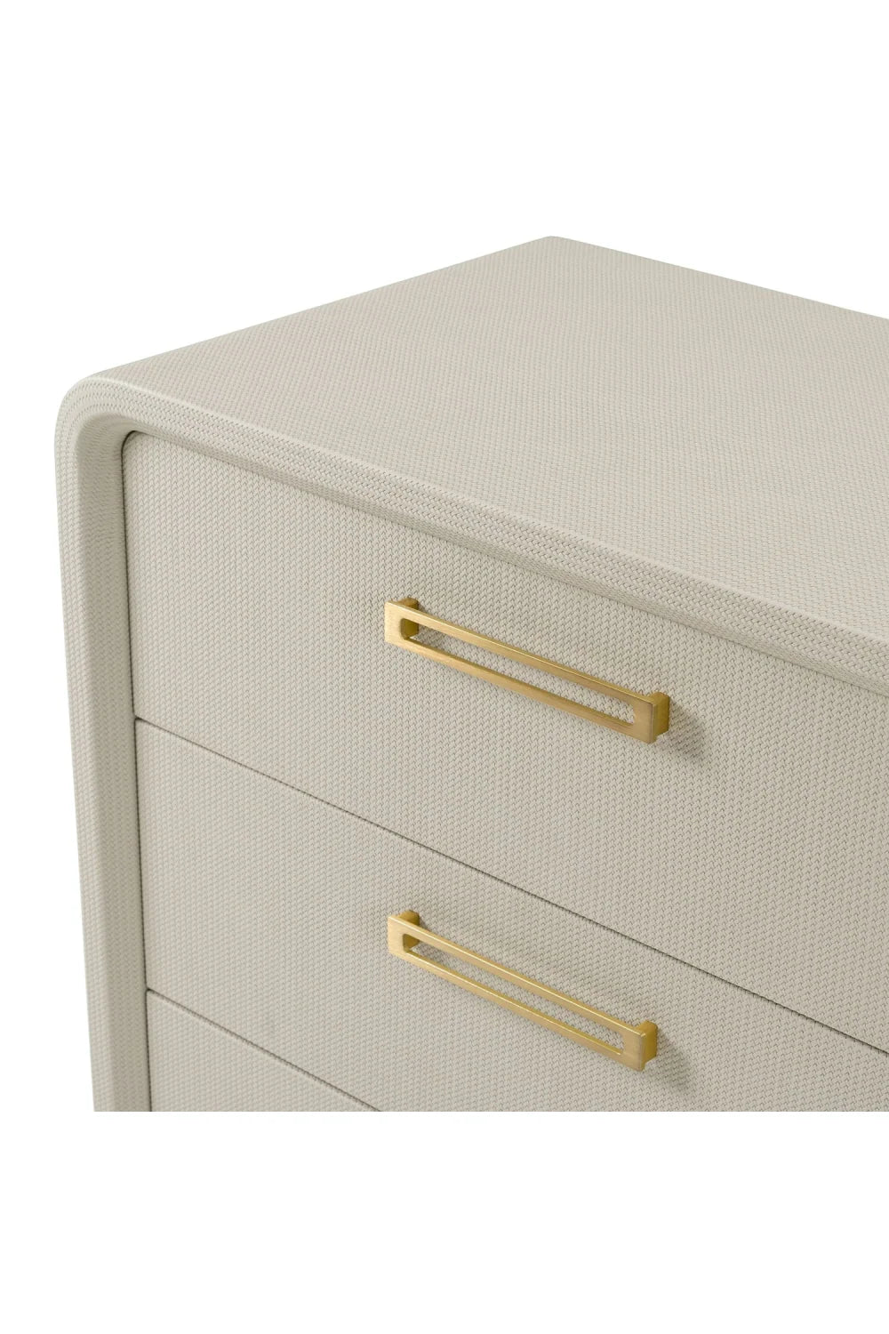 Luxury Upholstered Modern Beige 6-Drawer Dresser European Style for Villa