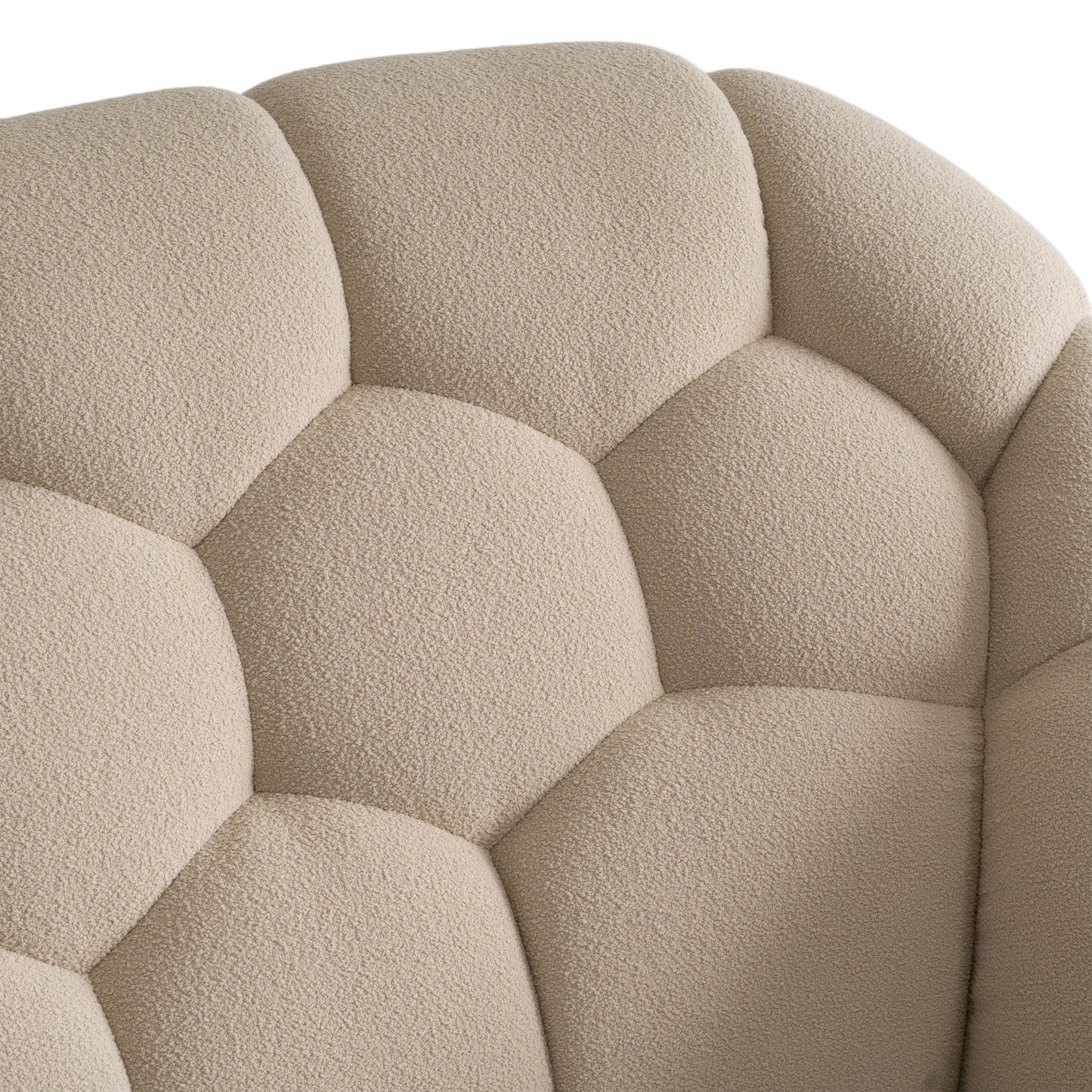 Luxury Upholstered Modern Beige Bed European Style for Villa