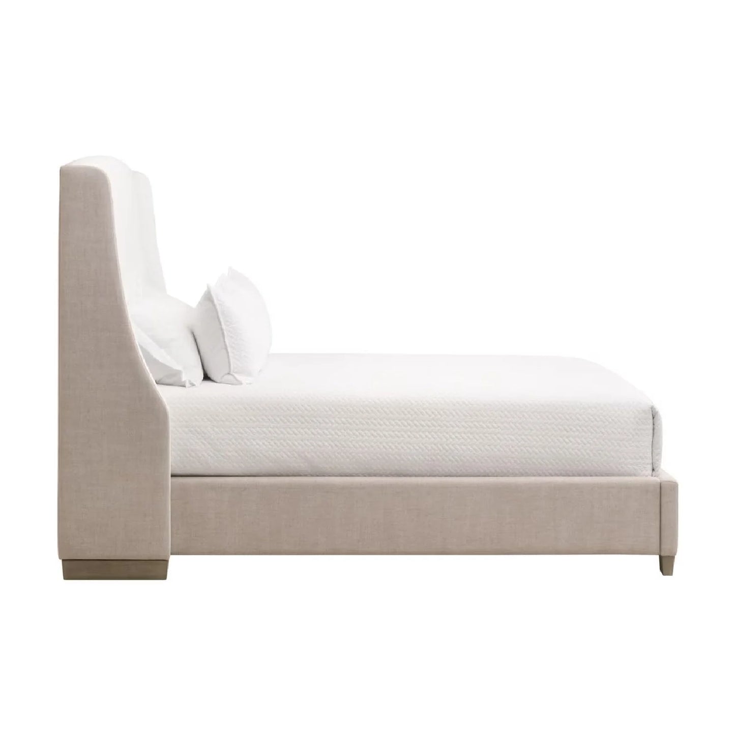 Luxury Upholstered Modern Beige Bed European Style for Villa