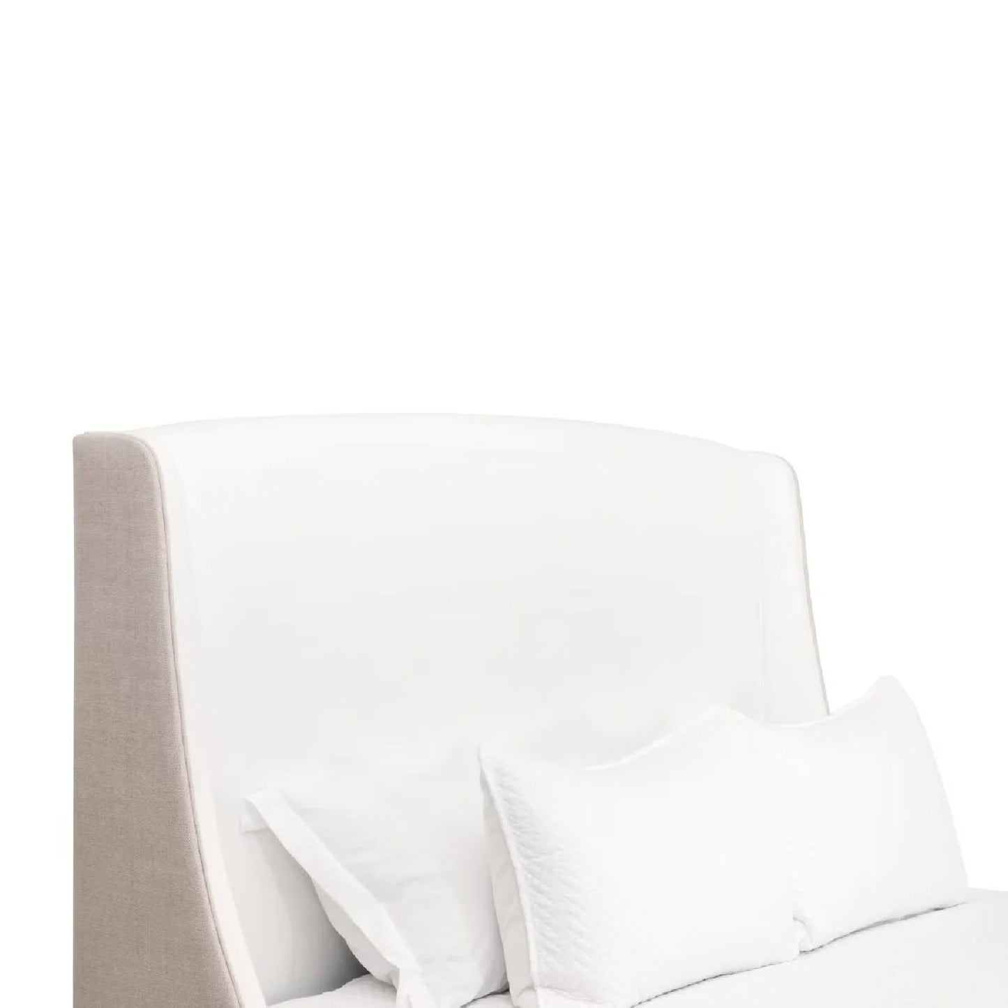 Luxury Upholstered Modern Beige Bed European Style for Villa