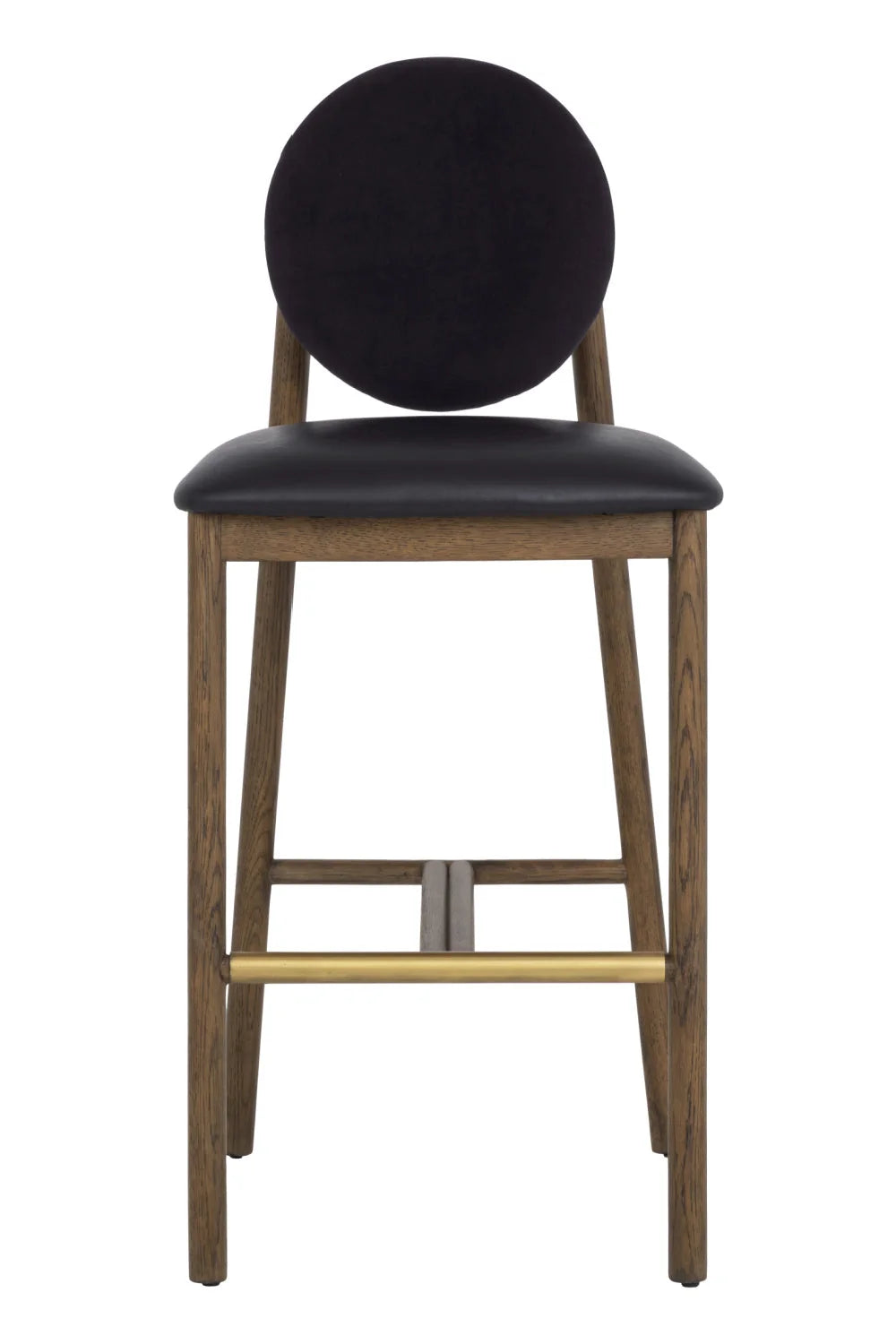 Luxury Upholstered Modern Black Bar Stool European Style for Villa