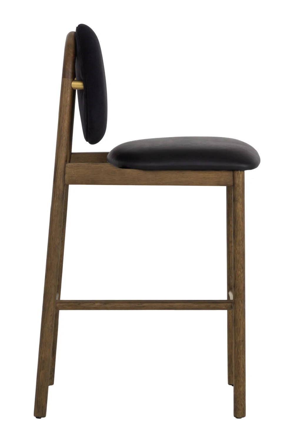 Luxury Upholstered Modern Black Bar Stool European Style for Villa