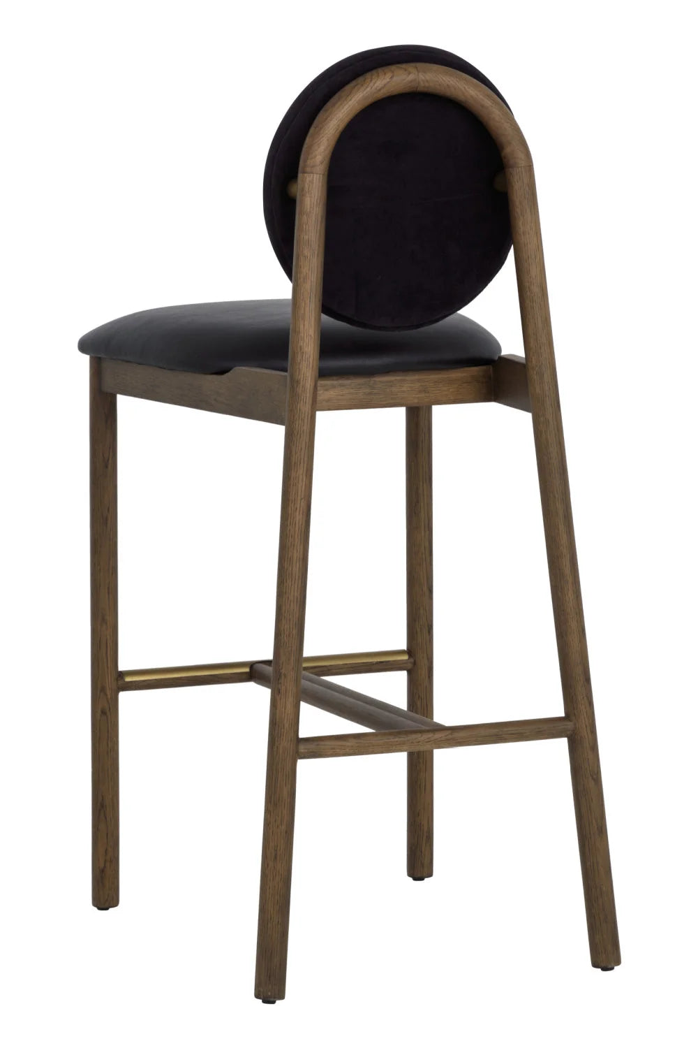 Luxury Upholstered Modern Black Bar Stool European Style for Villa