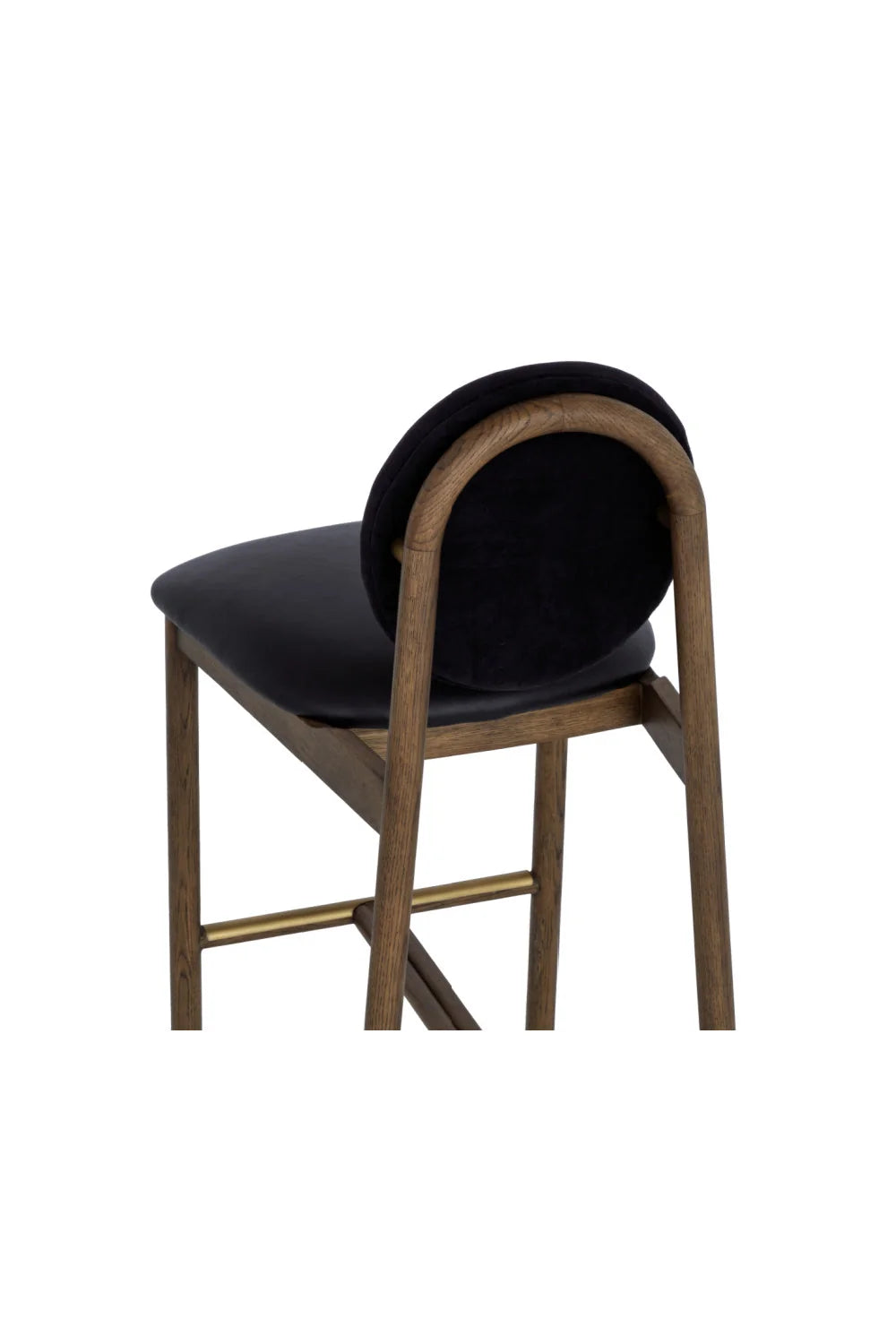 Luxury Upholstered Modern Black Bar Stool European Style for Villa