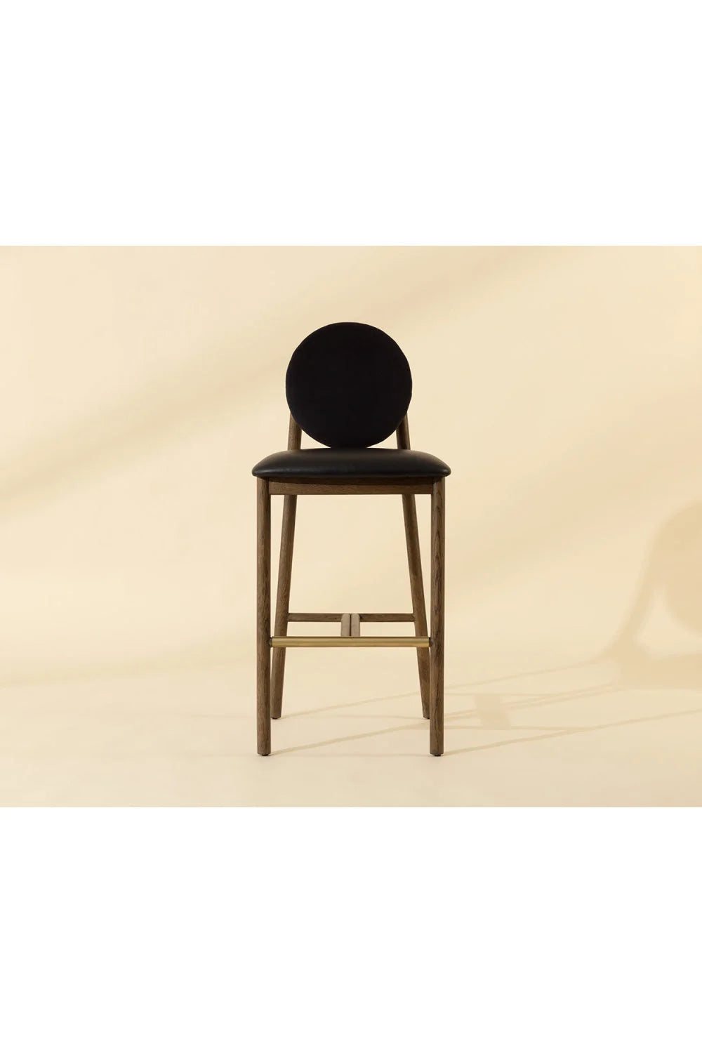 Luxury Upholstered Modern Black Bar Stool European Style for Villa