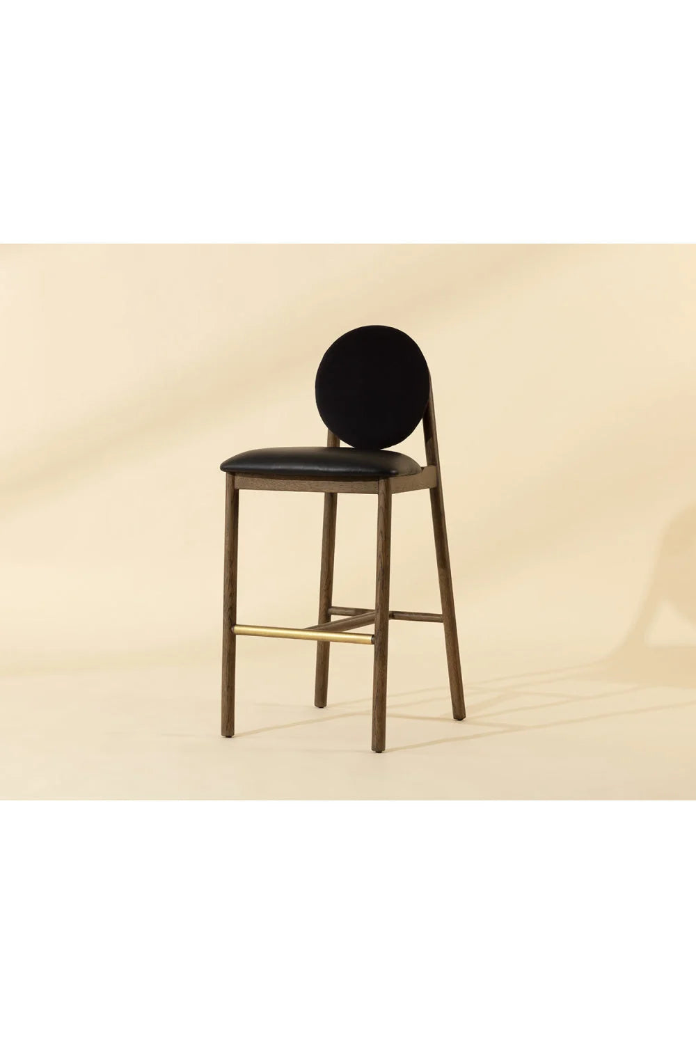 Luxury Upholstered Modern Black Bar Stool European Style for Villa
