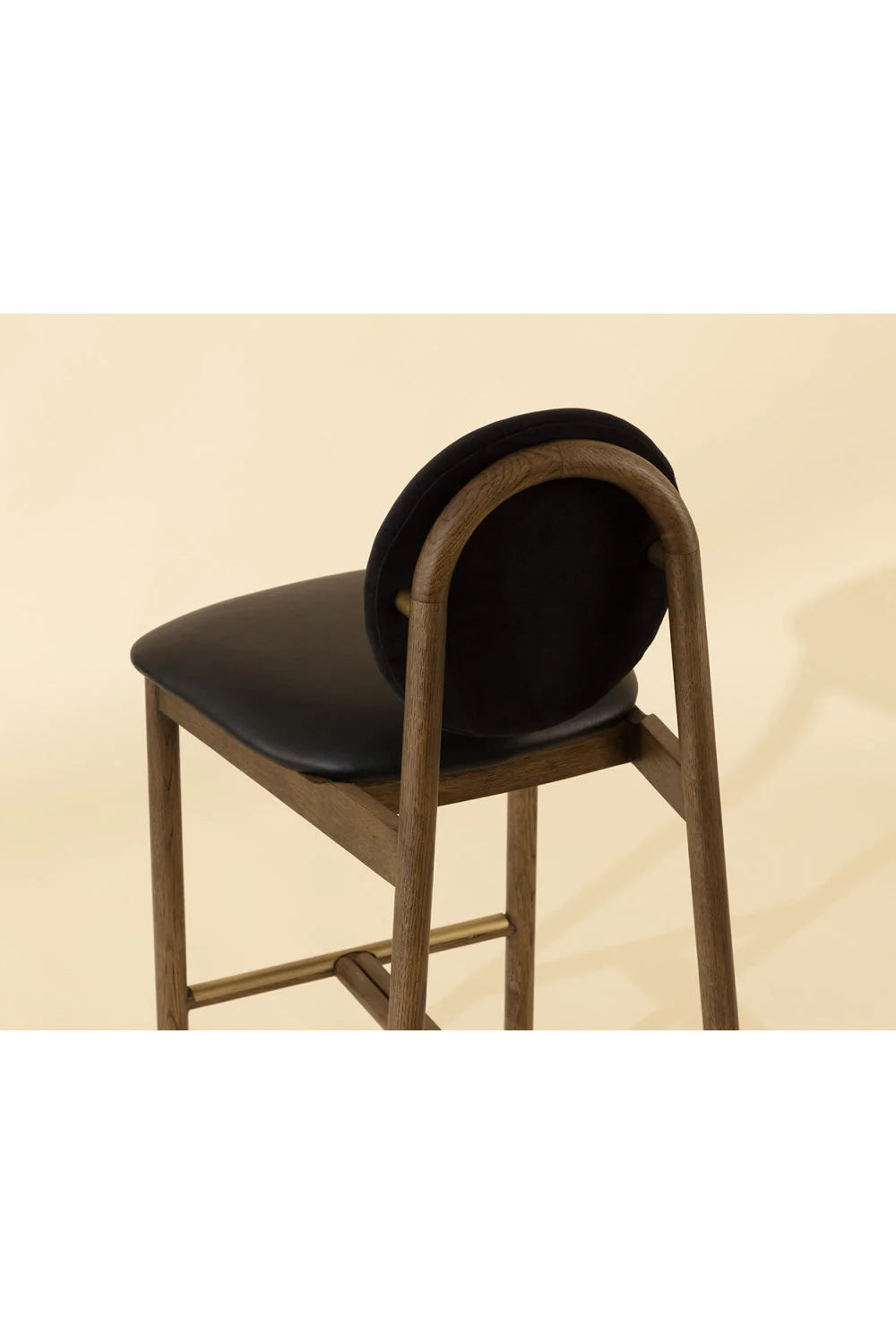 Luxury Upholstered Modern Black Bar Stool European Style for Villa