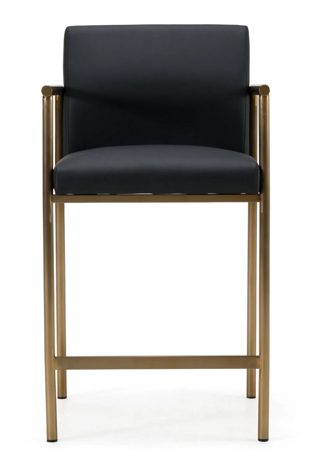 Luxury Upholstered Modern Black Counter Stool European Style for Villa