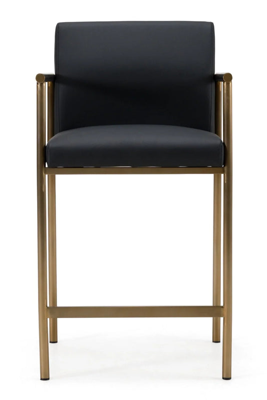 Luxury Upholstered Modern Black Counter Stool European Style for Villa