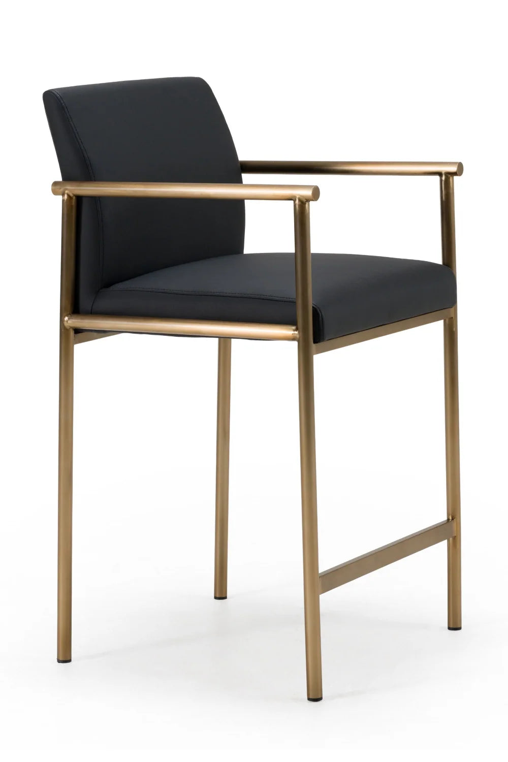 Luxury Upholstered Modern Black Counter Stool European Style for Villa