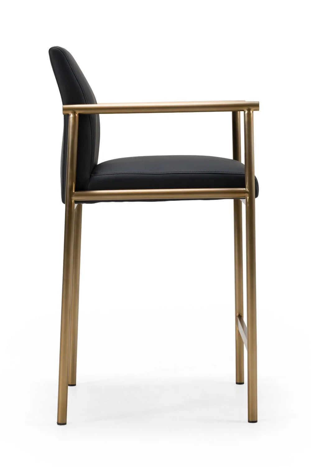 Luxury Upholstered Modern Black Counter Stool European Style for Villa