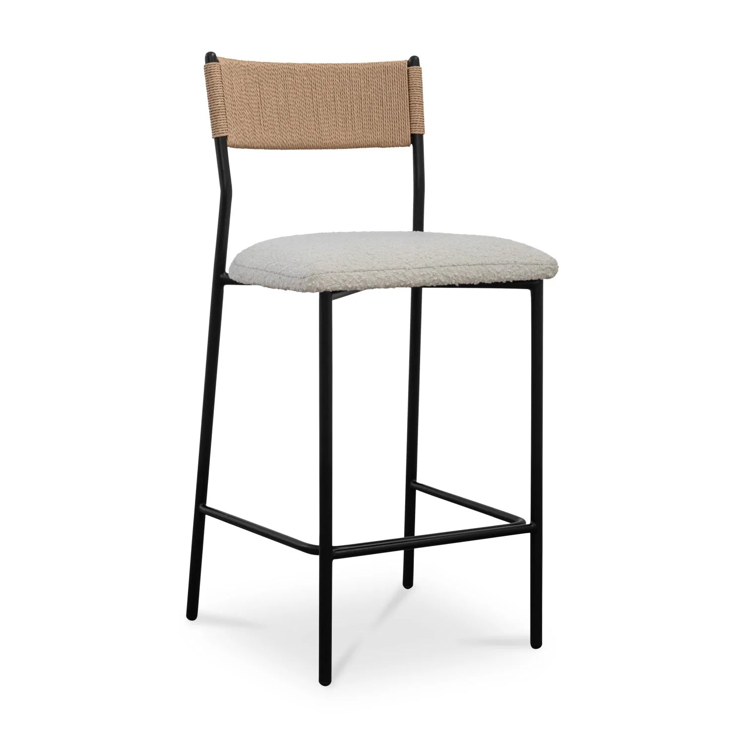Luxury Upholstered Modern Bouclé Counter Stool European Style for Villa