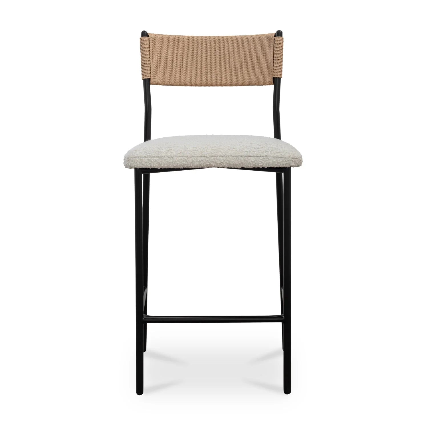 Luxury Upholstered Modern Bouclé Counter Stool European Style for Villa