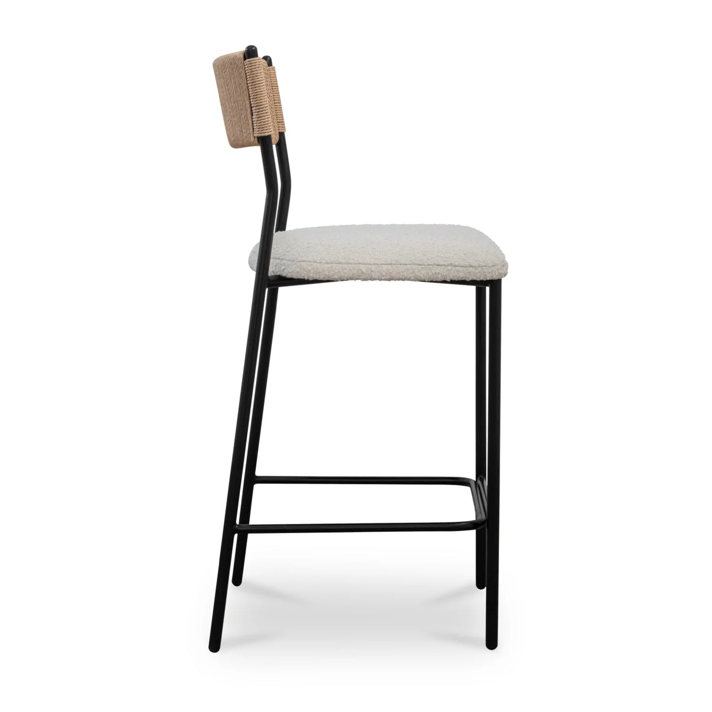 Luxury Upholstered Modern Bouclé Counter Stool European Style for Villa