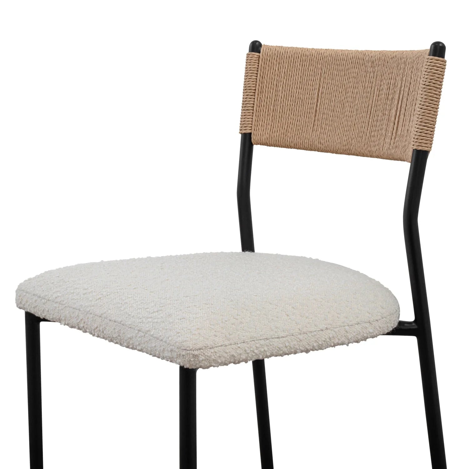 Luxury Upholstered Modern Bouclé Counter Stool European Style for Villa