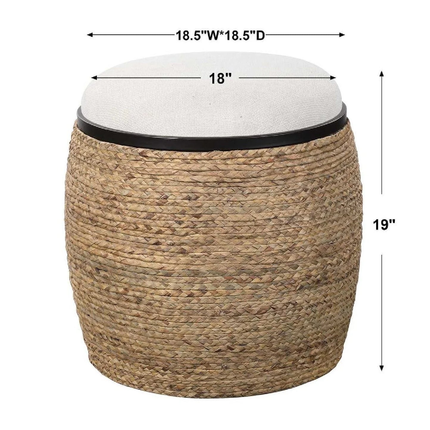 Luxury Upholstered Modern Braided Ottoman European Style for Villa
