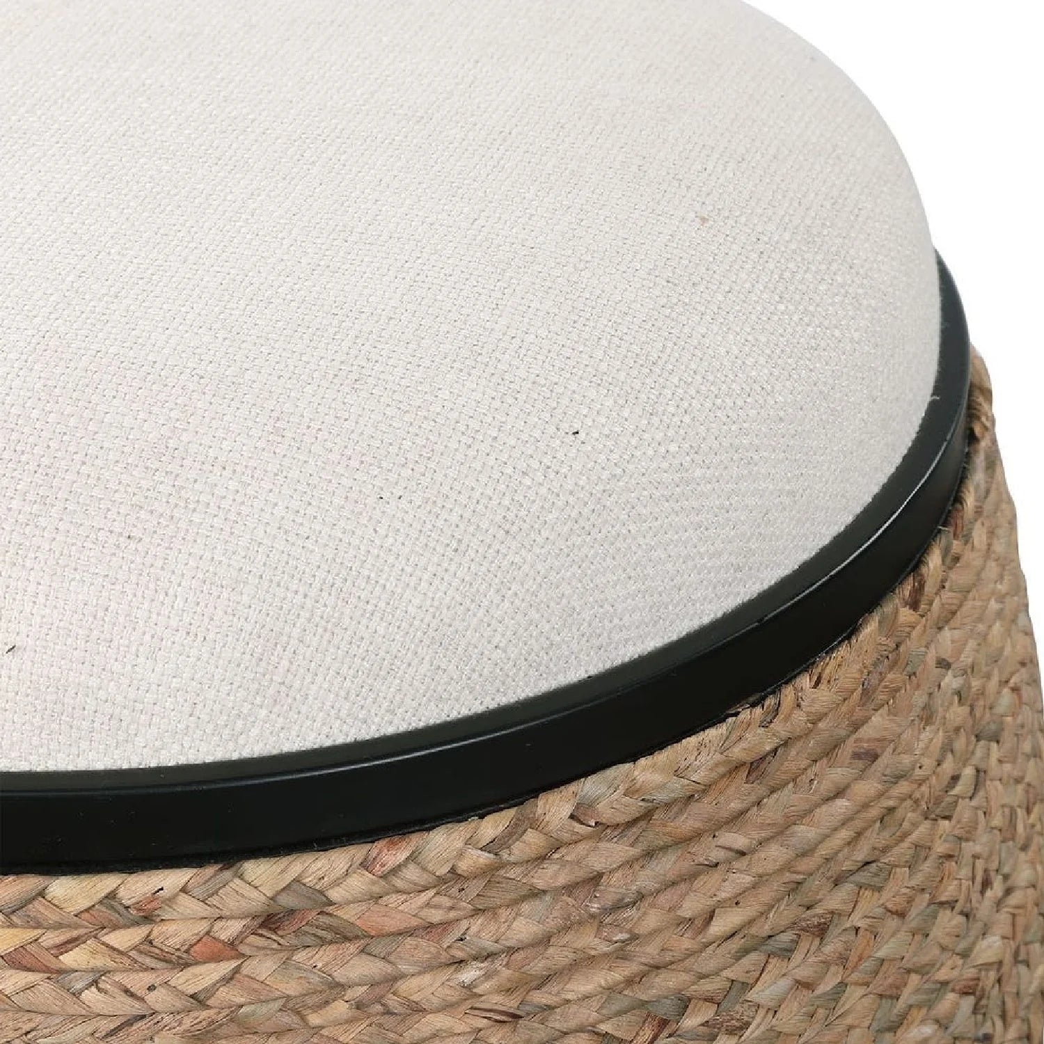 Luxury Upholstered Modern Braided Ottoman European Style for Villa