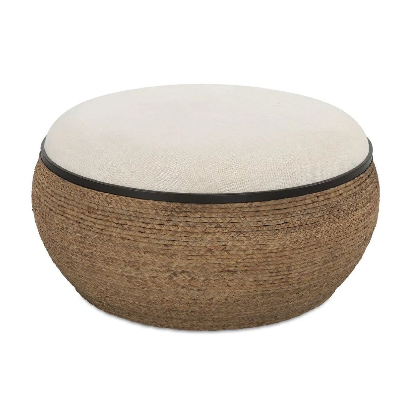 Luxury Upholstered Modern Braided Ottoman European Style for Villa