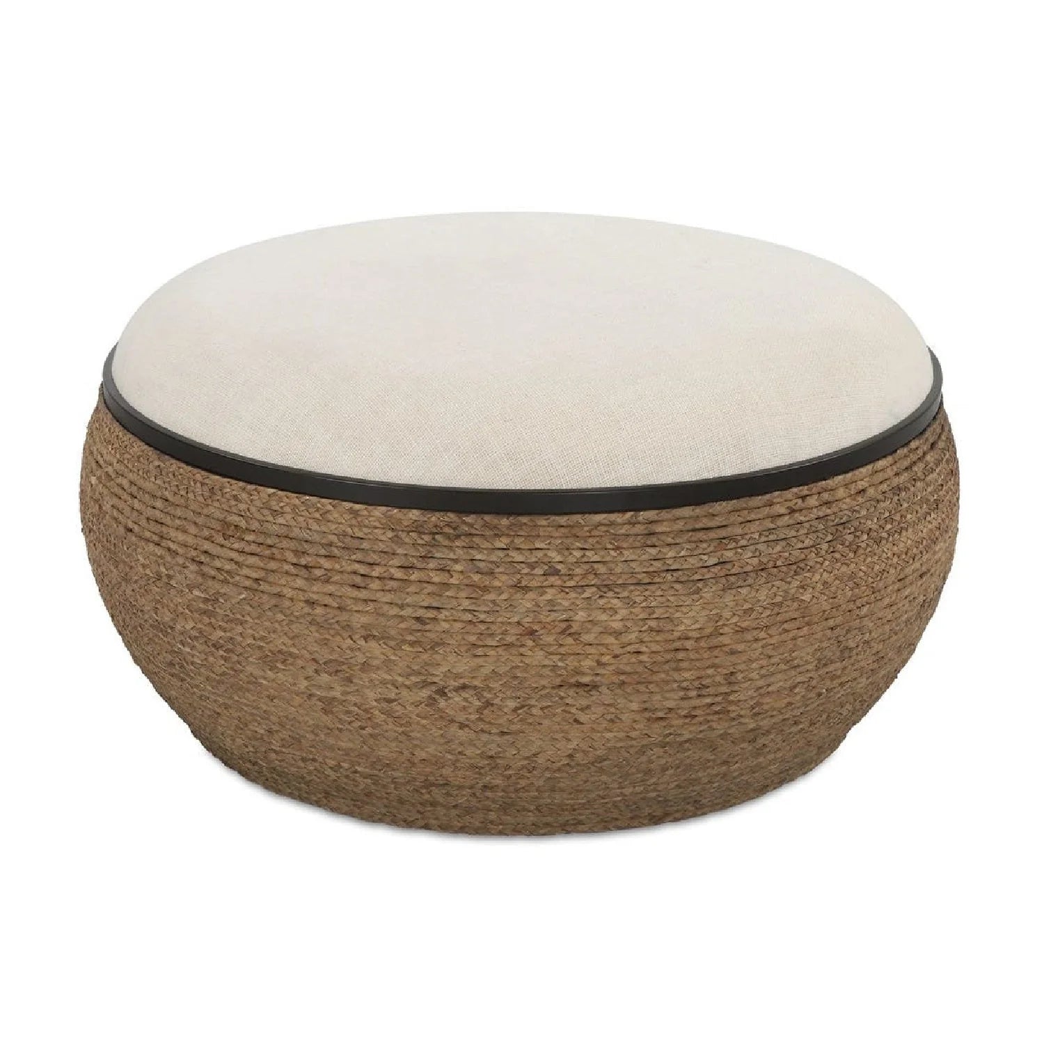 Luxury Upholstered Modern Braided Ottoman European Style for Villa
