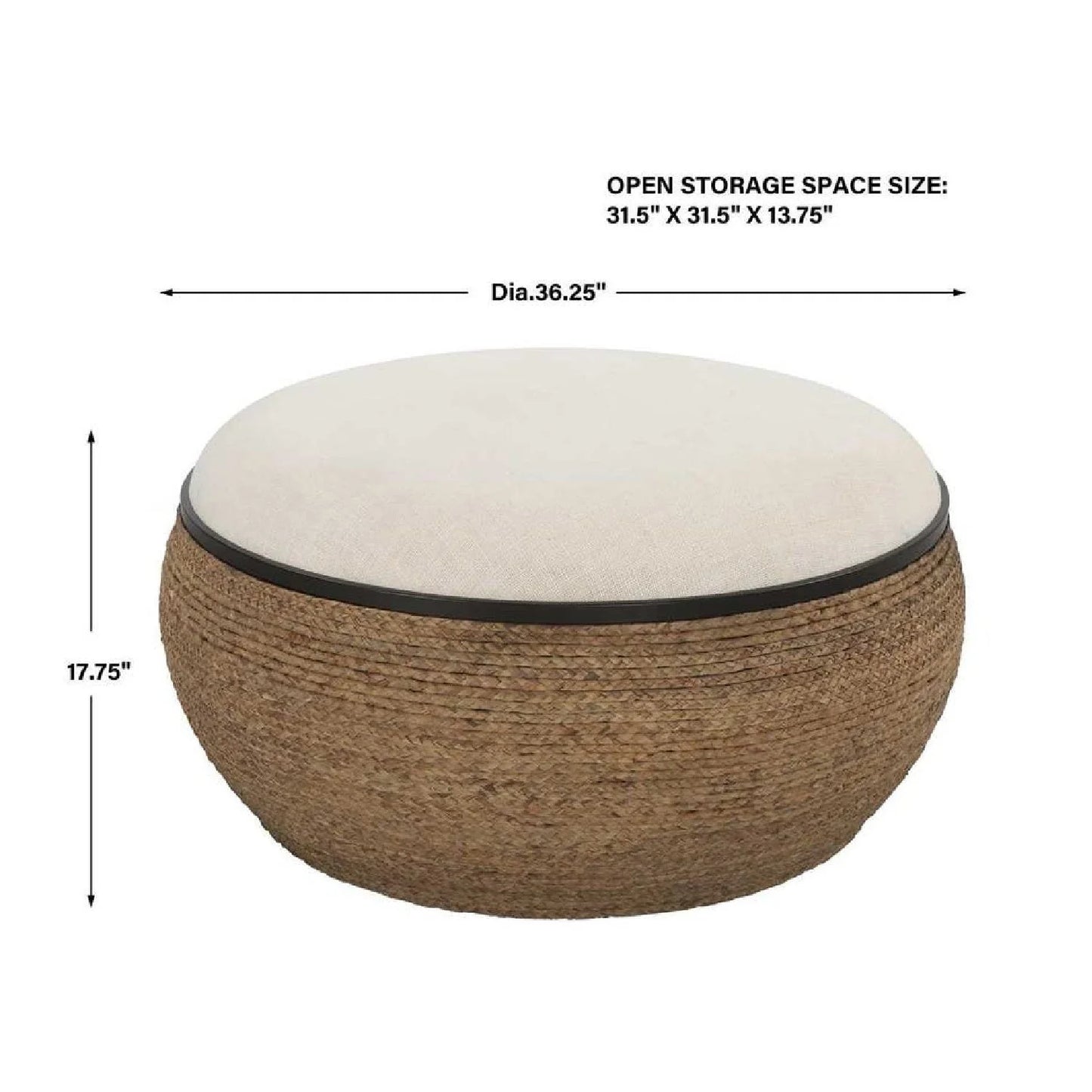 Luxury Upholstered Modern Braided Ottoman European Style for Villa