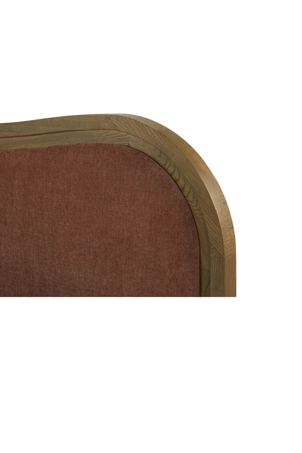 Luxury Upholstered Modern Brown Wave Bed European Style for Villa