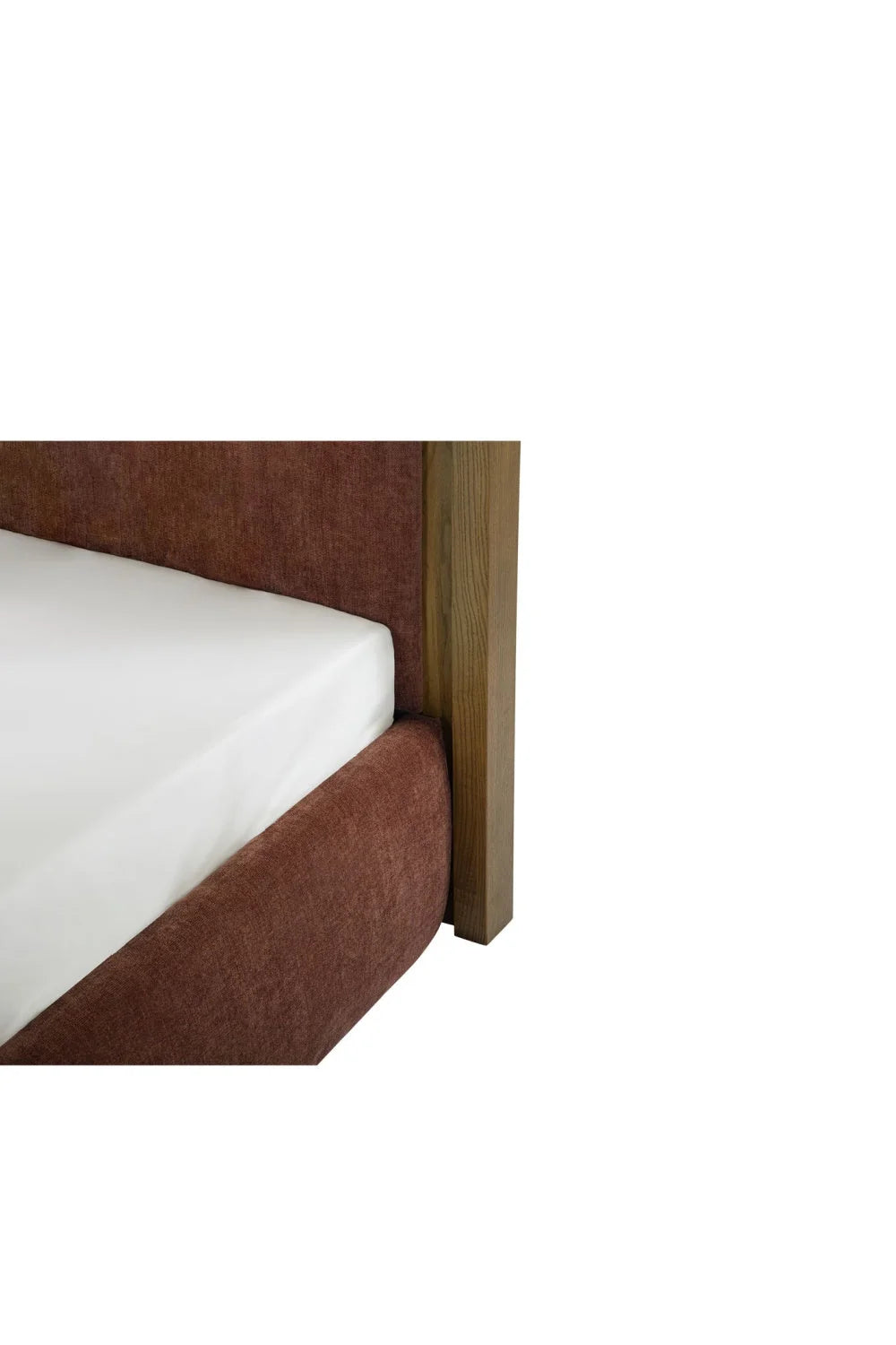 Luxury Upholstered Modern Brown Wave Bed European Style for Villa