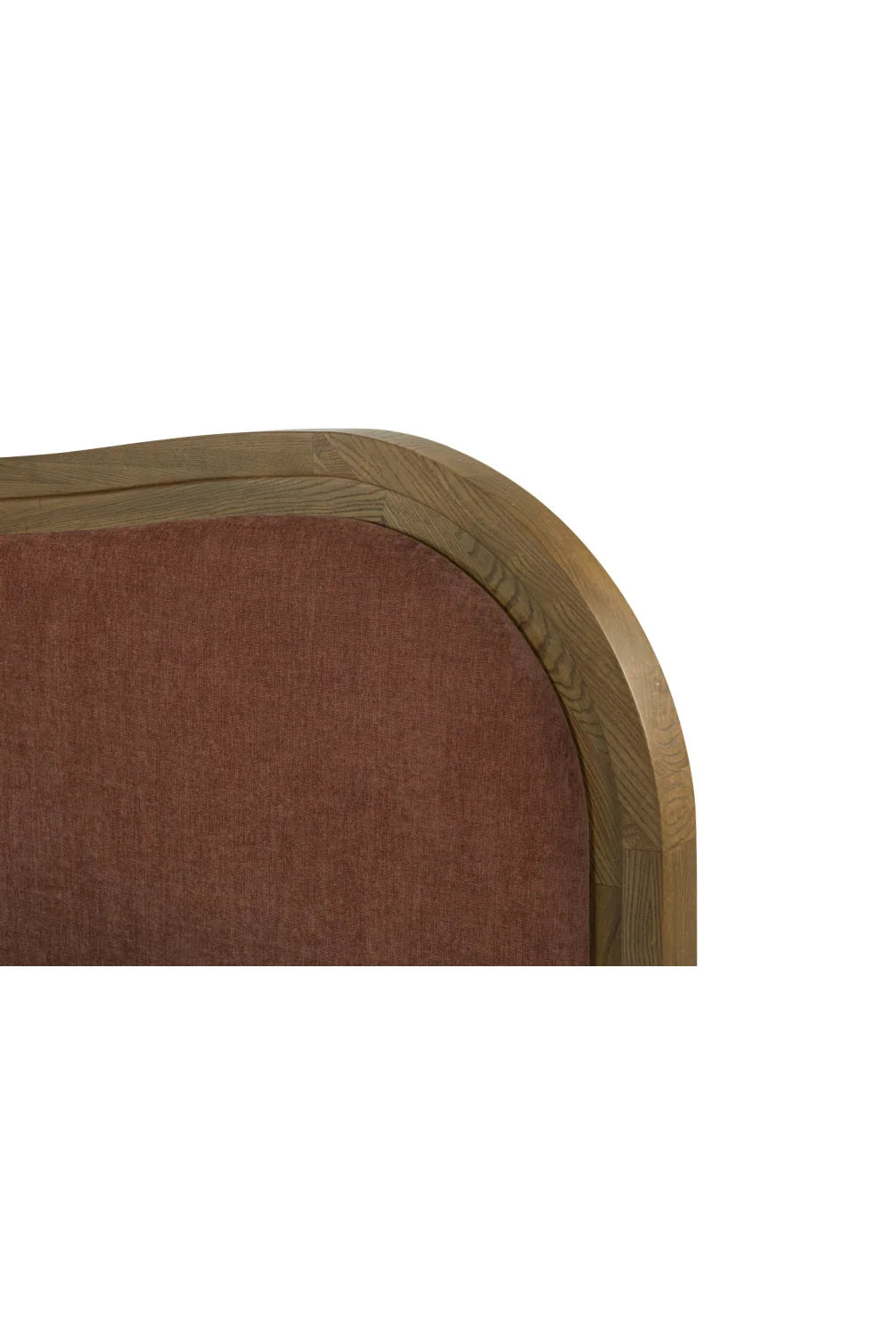 Luxury Upholstered Modern Brown Wave Bed European Style for Villa