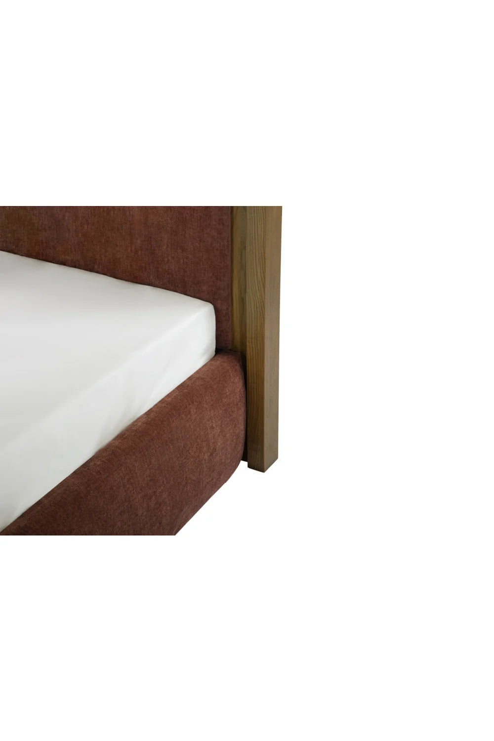 Luxury Upholstered Modern Brown Wave Bed European Style for Villa