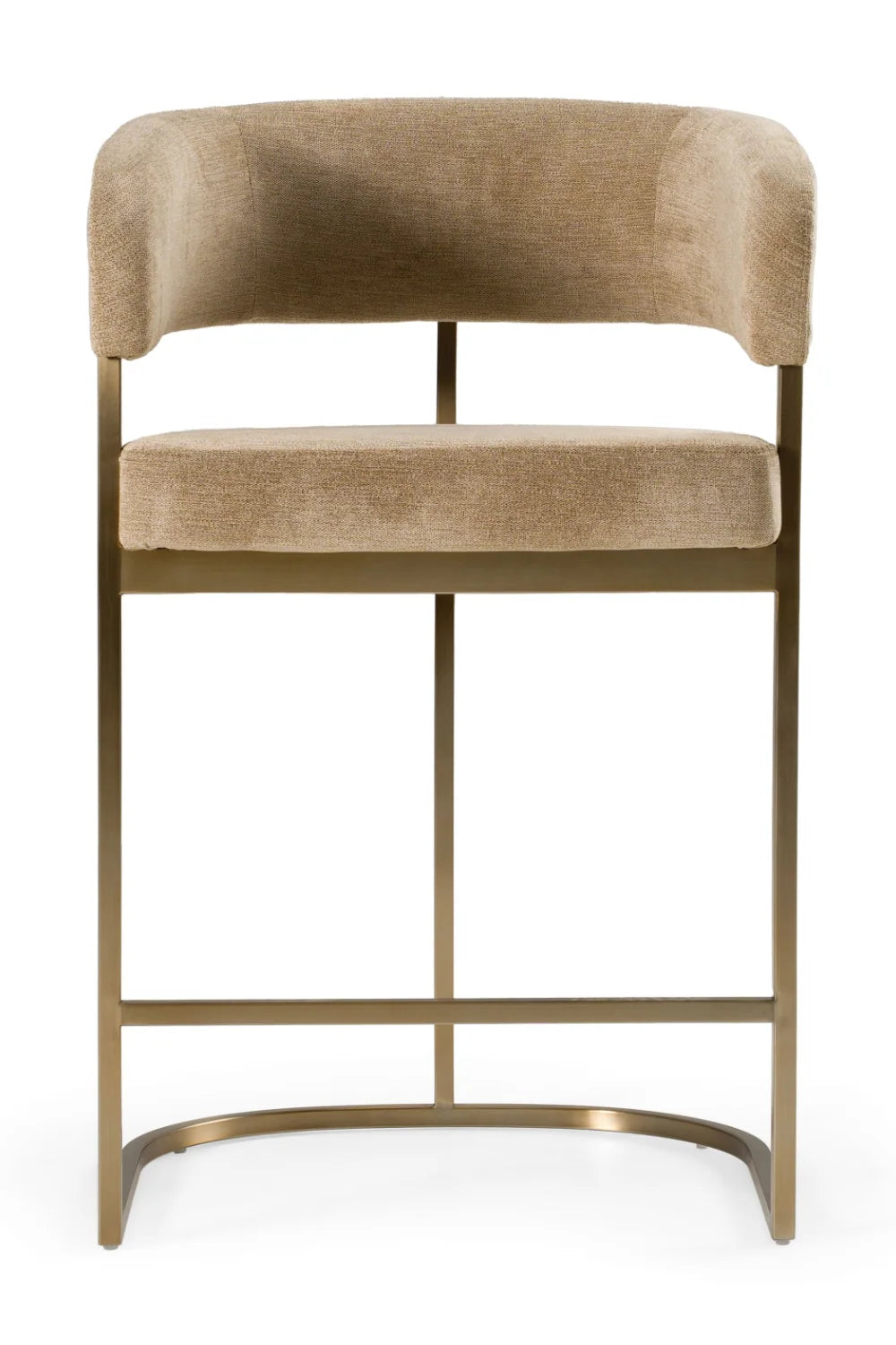 Luxury Upholstered Modern Bucket Counter Stool European Style for Villa