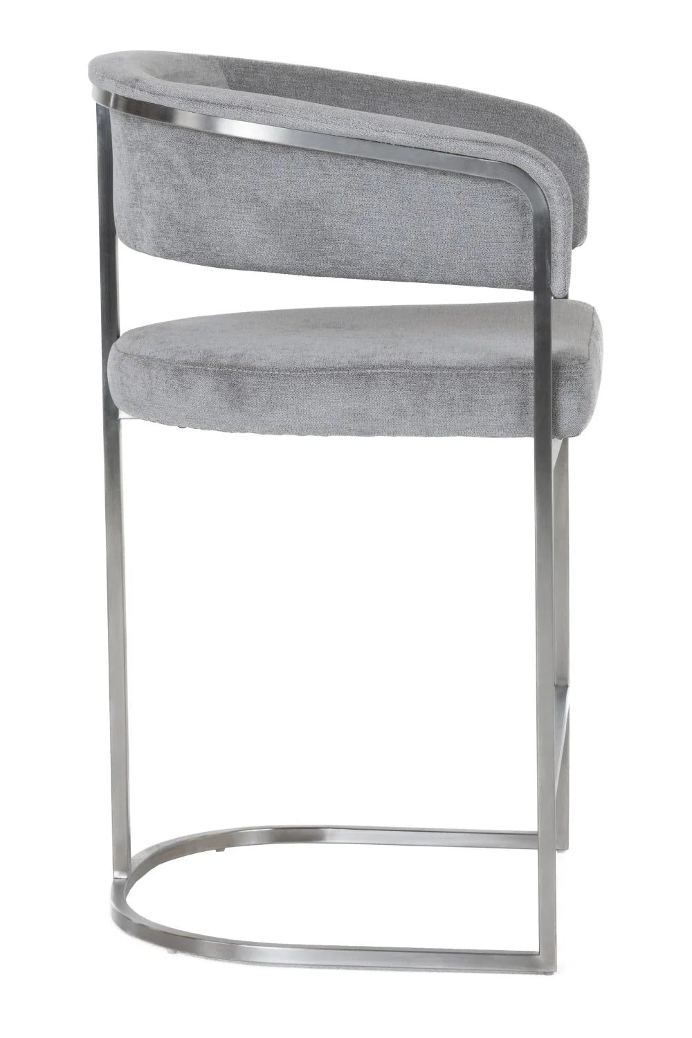 Luxury Upholstered Modern Bucket Counter Stool European Style for Villa