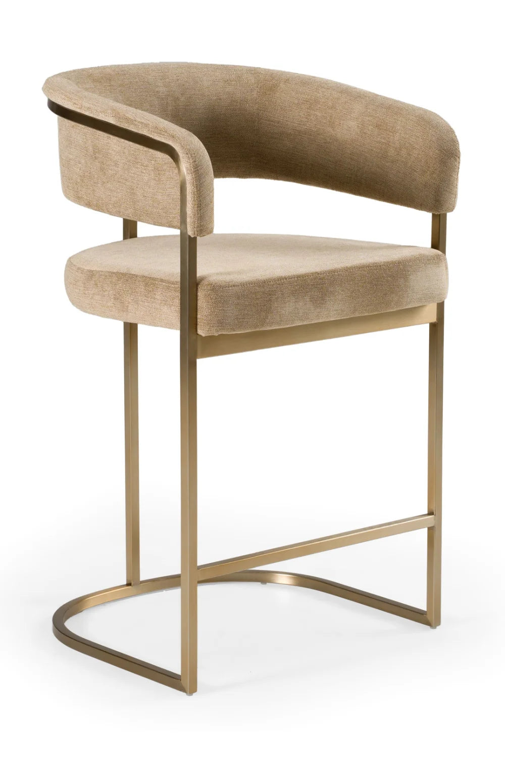 Luxury Upholstered Modern Bucket Counter Stool European Style for Villa