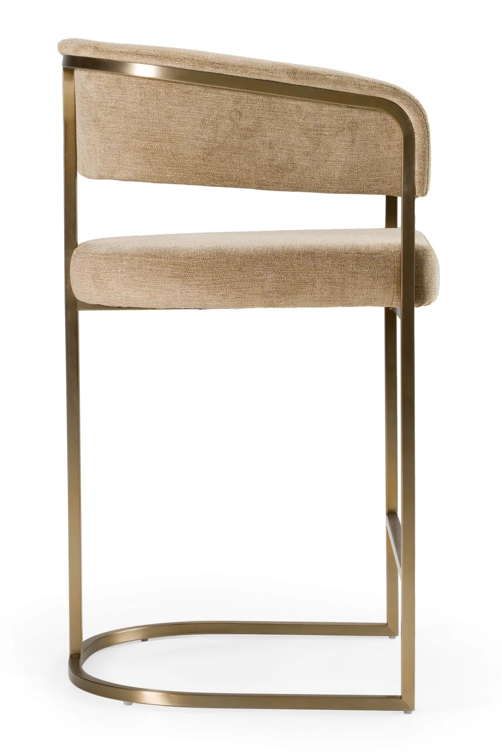 Luxury Upholstered Modern Bucket Counter Stool European Style for Villa