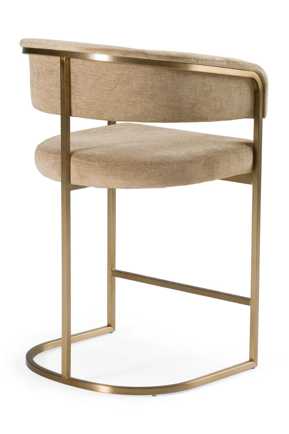 Luxury Upholstered Modern Bucket Counter Stool European Style for Villa