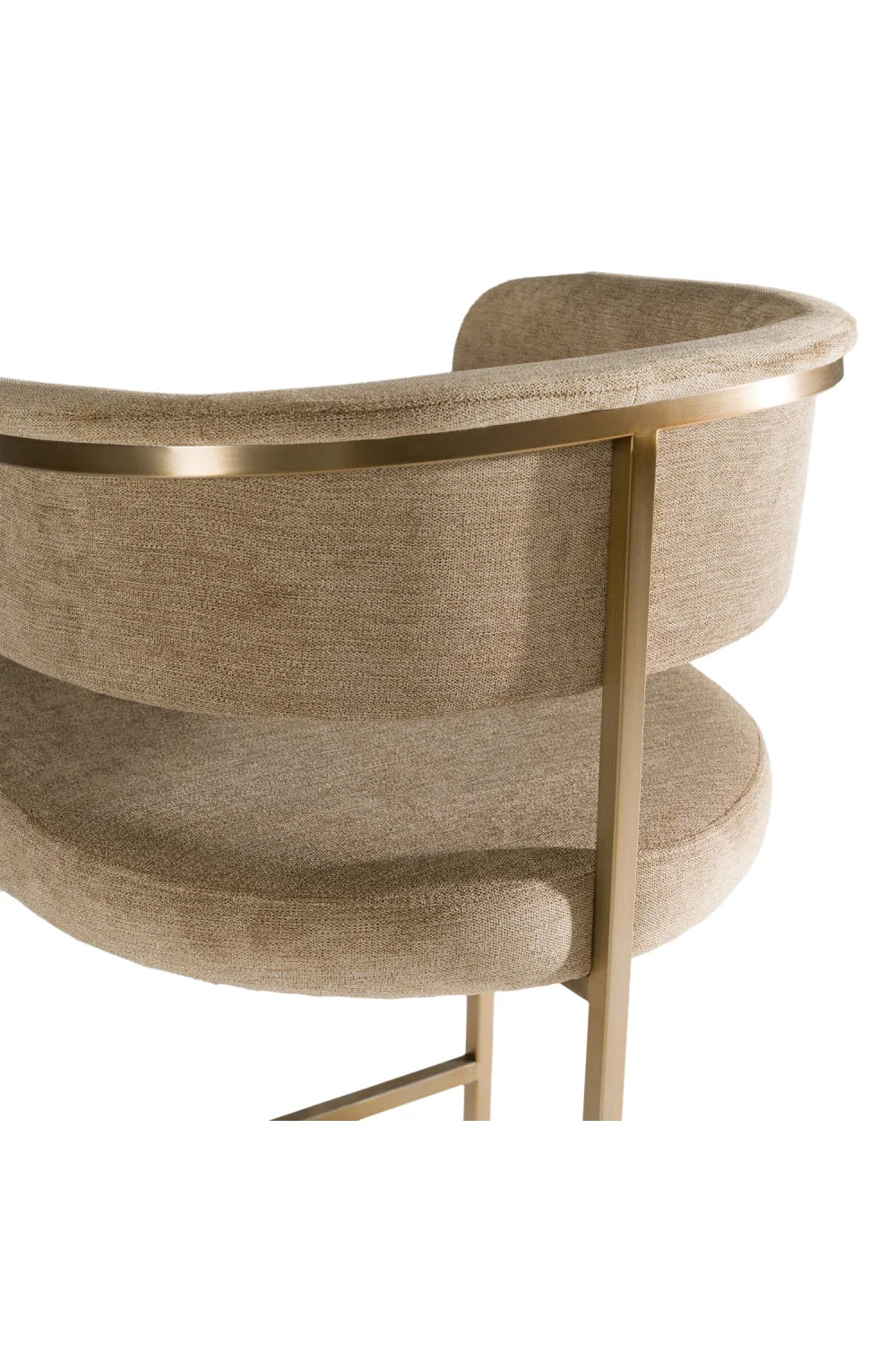 Luxury Upholstered Modern Bucket Counter Stool European Style for Villa