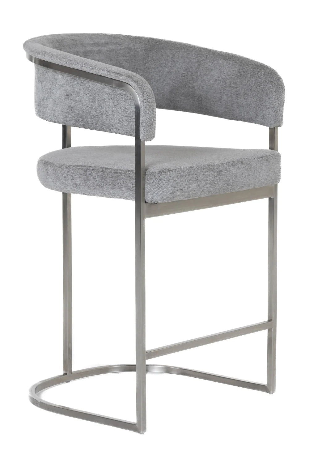 Luxury Upholstered Modern Bucket Counter Stool European Style for Villa