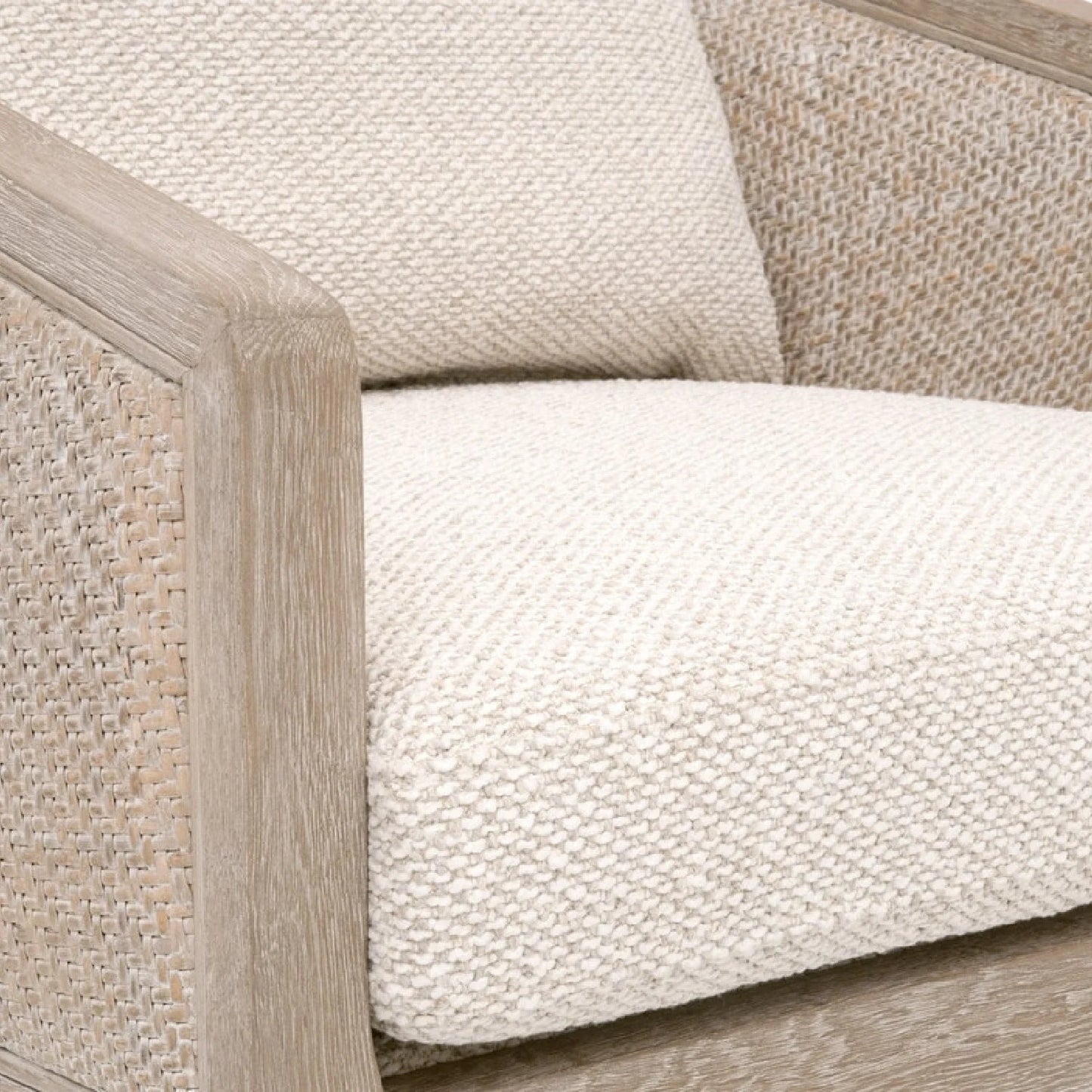 Luxury Upholstered Modern Cane Counter Stool European Style for Villa