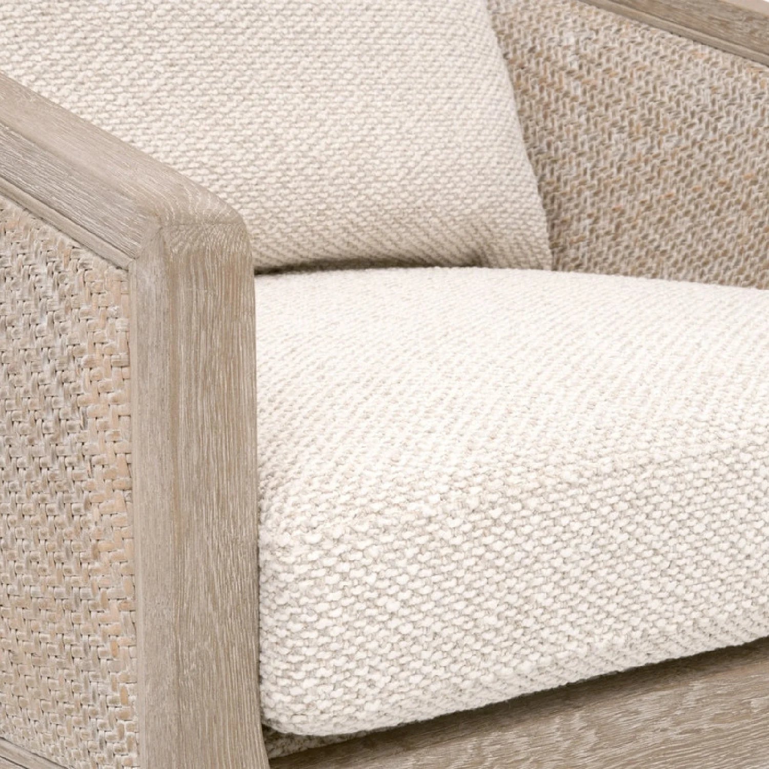 Luxury Upholstered Modern Cane Counter Stool European Style for Villa