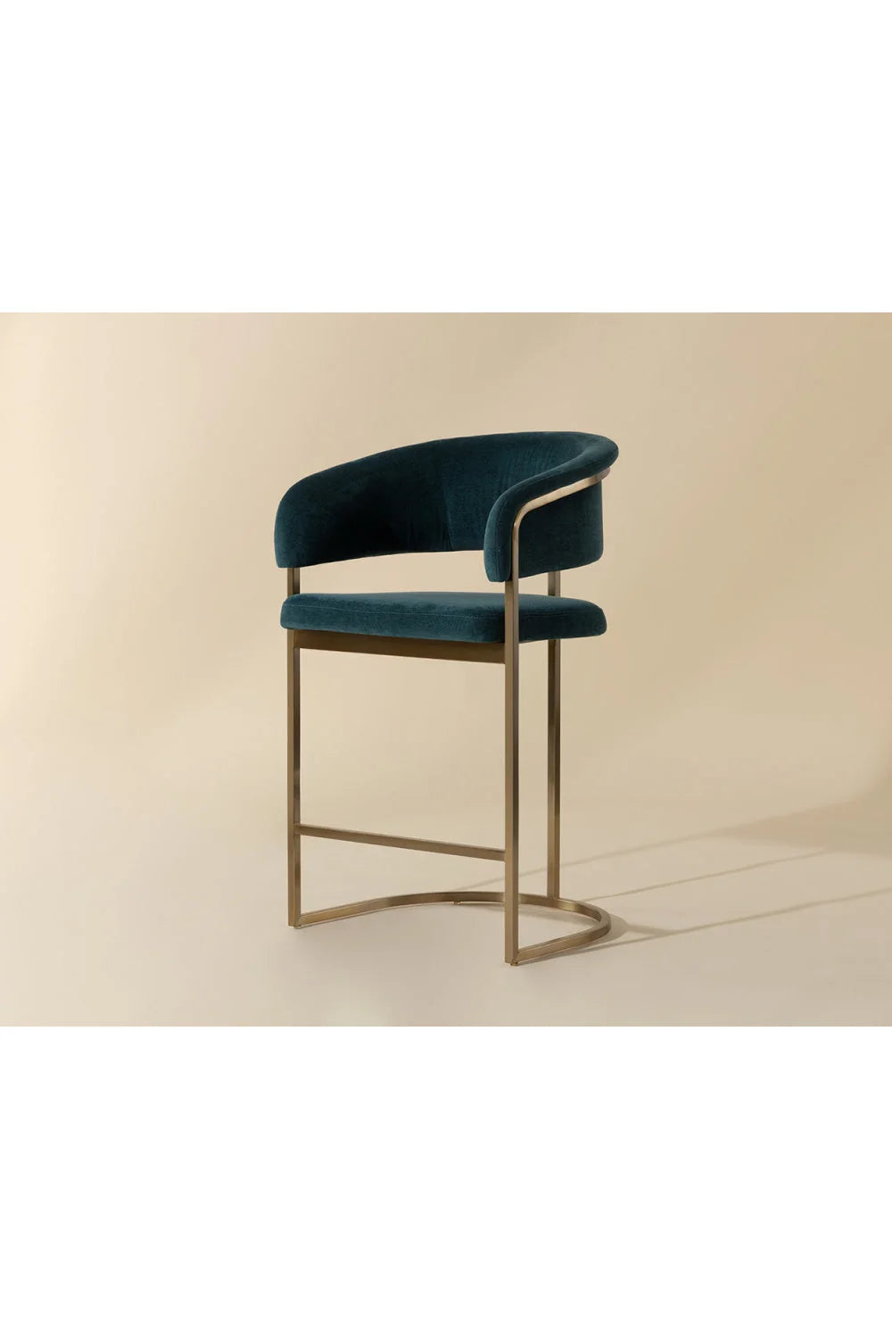 Luxury Upholstered Modern Cantilever Counter Stool European Style for Villa