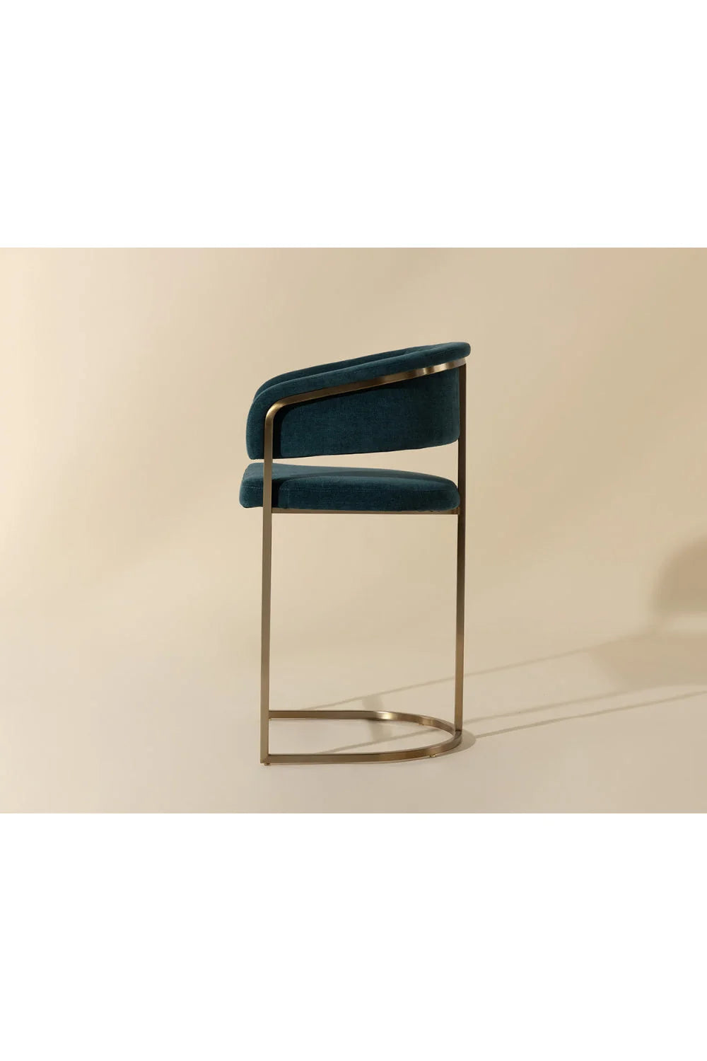 Luxury Upholstered Modern Cantilever Counter Stool European Style for Villa
