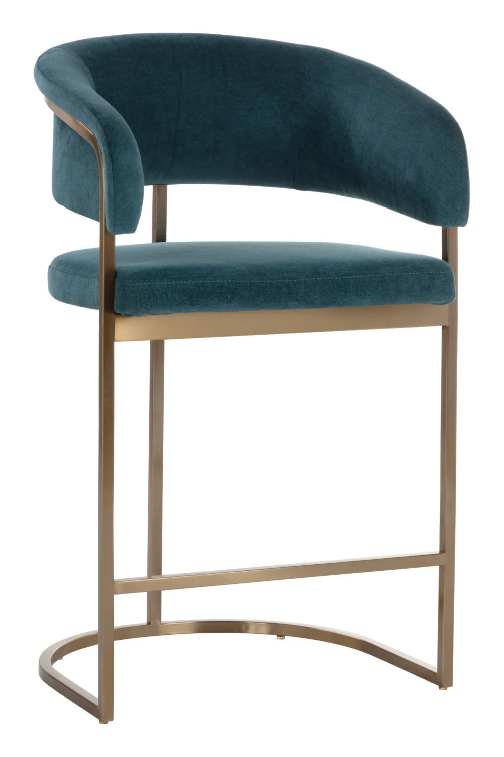 Luxury Upholstered Modern Cantilever Counter Stool European Style for Villa