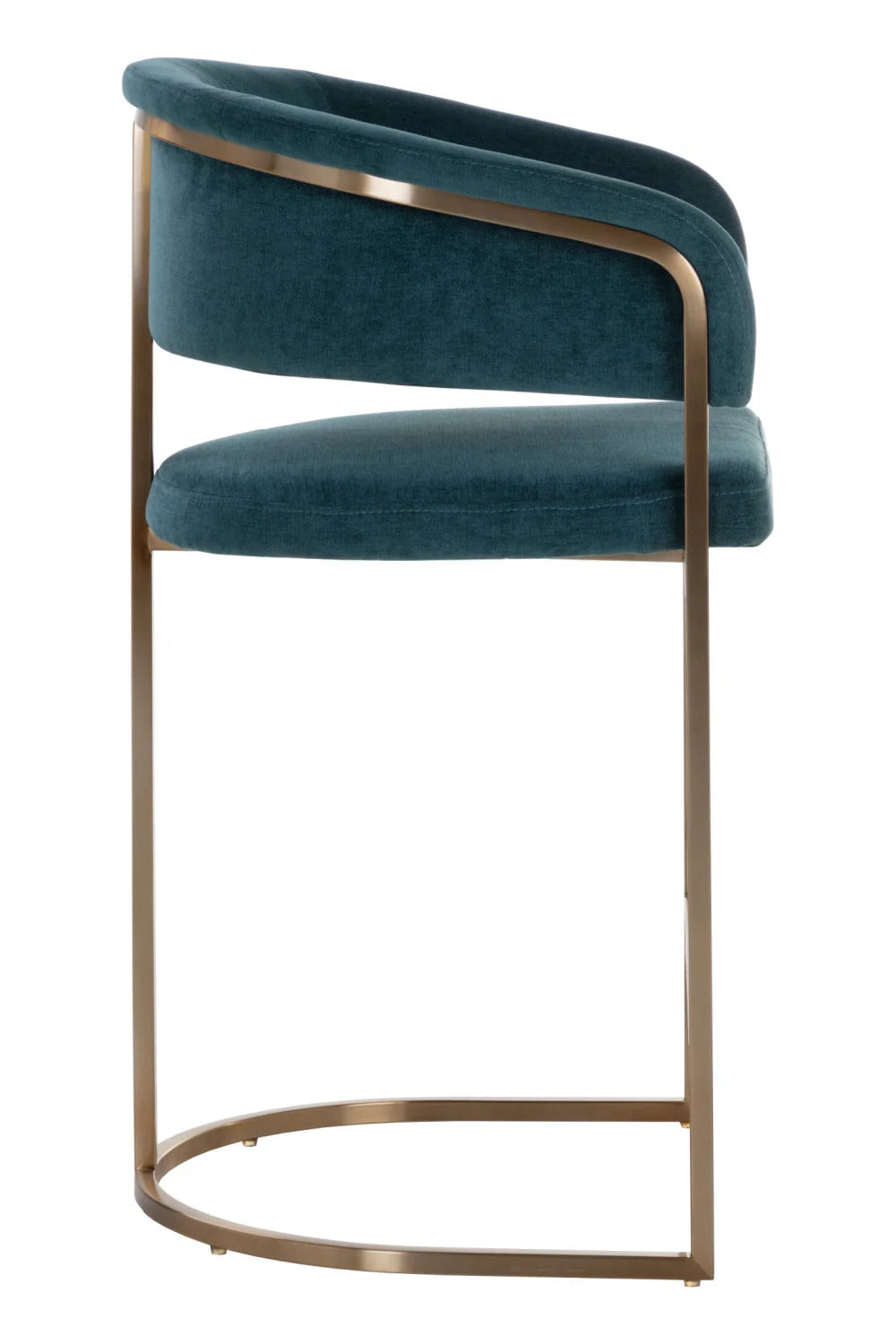 Luxury Upholstered Modern Cantilever Counter Stool European Style for Villa
