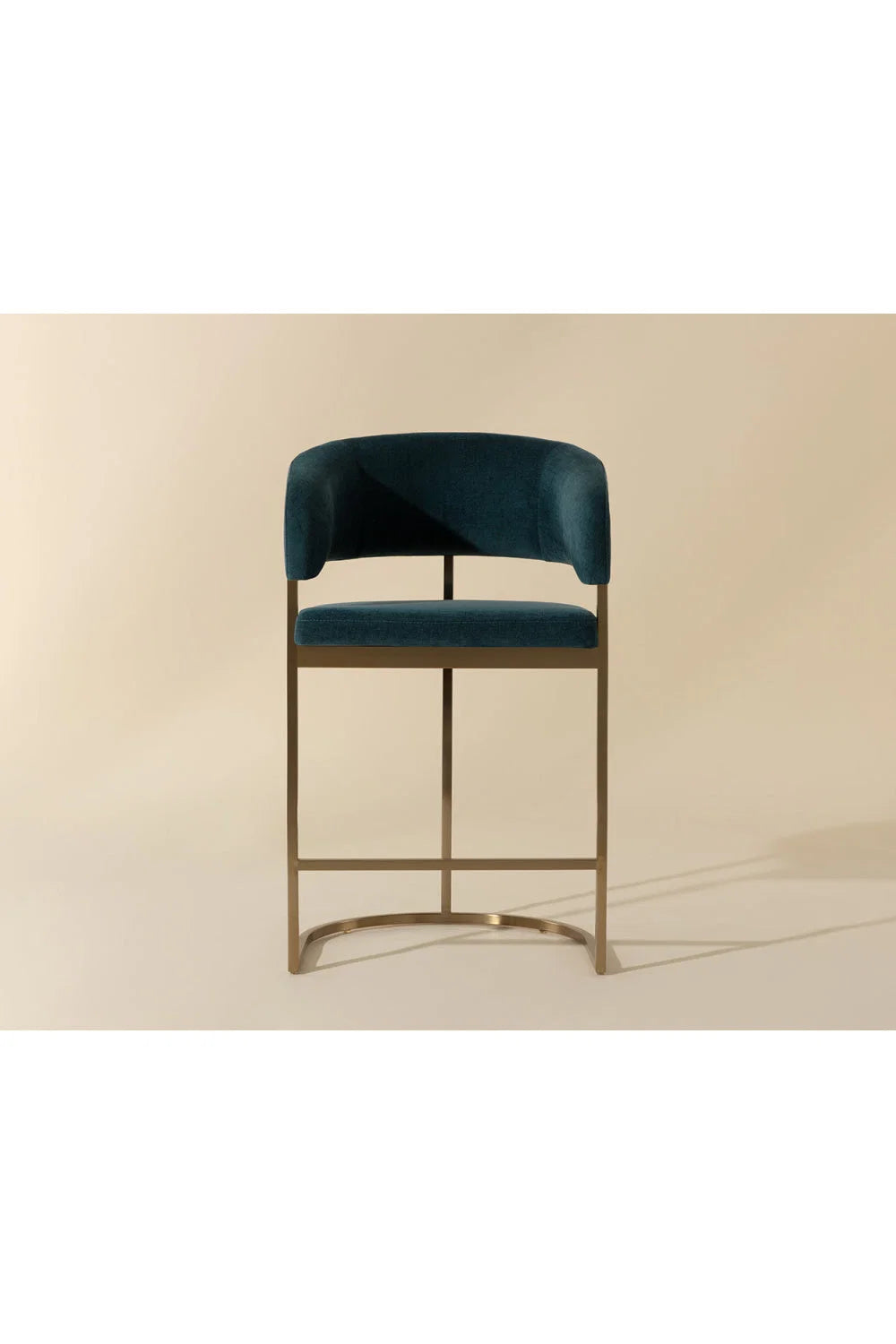 Luxury Upholstered Modern Cantilever Counter Stool European Style for Villa