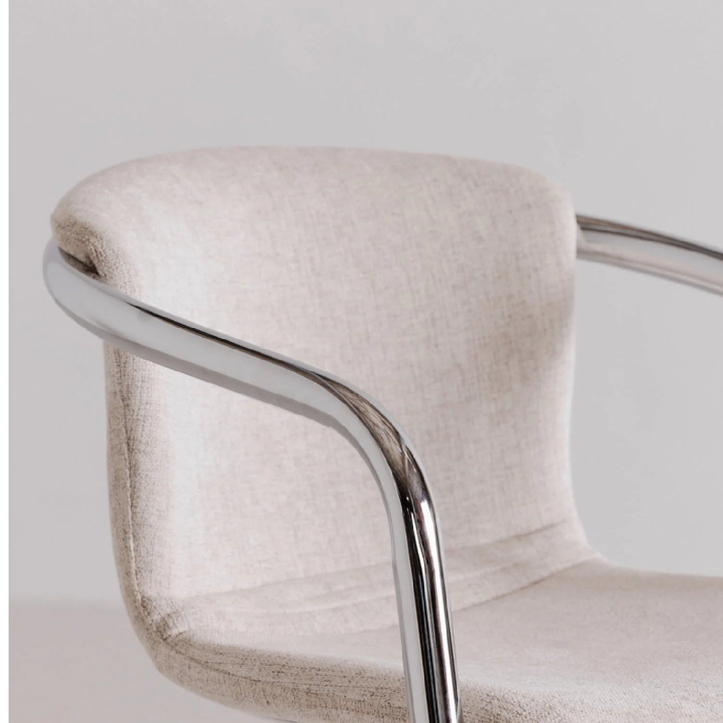 Luxury Upholstered Modern Cantilevered Counter Stool Set European Style for Villa