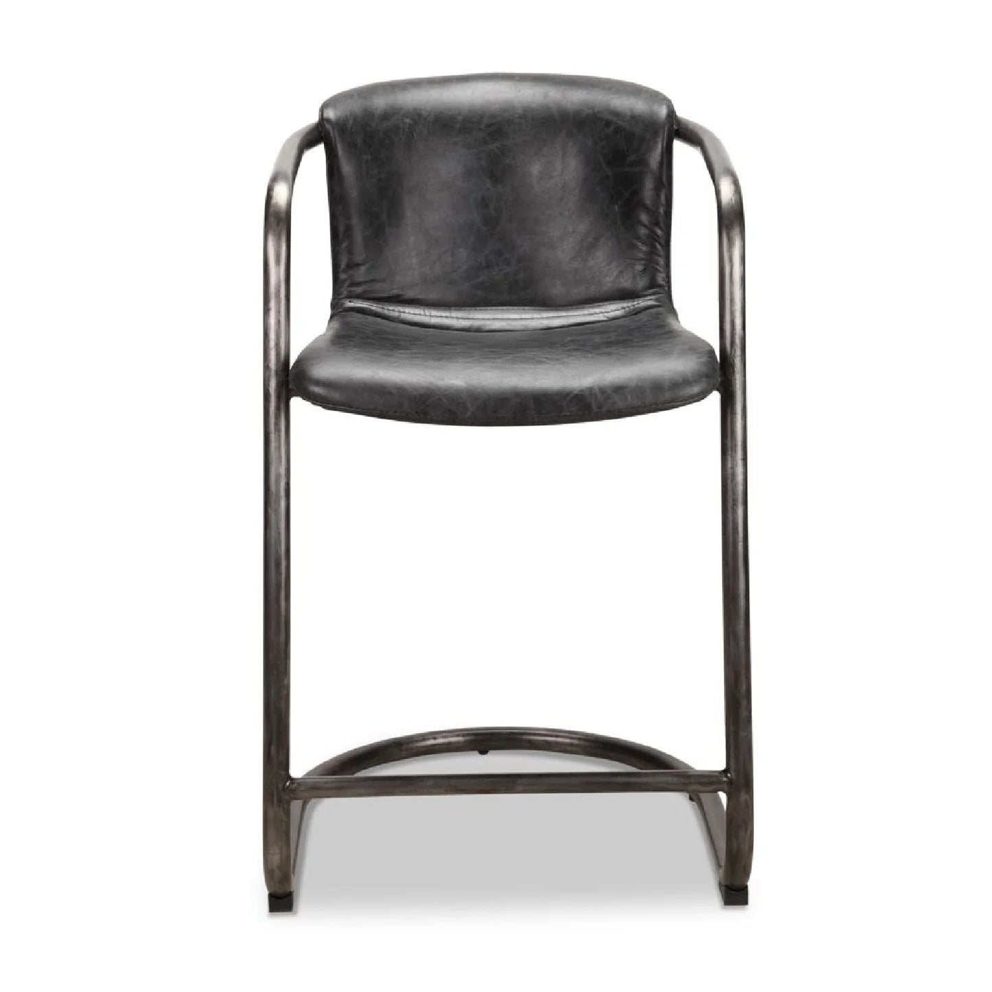 Luxury Upholstered Modern Cantilevered Counter Stool Set European Style for Villa
