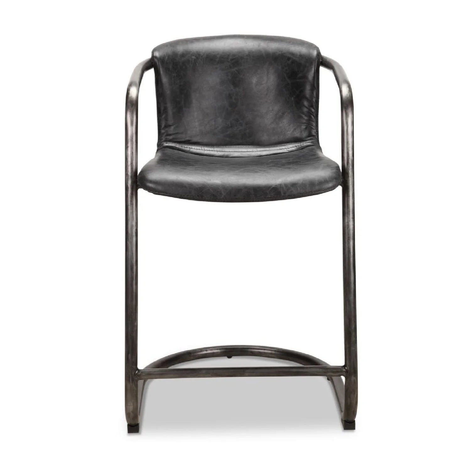 Luxury Upholstered Modern Cantilevered Counter Stool Set European Style for Villa