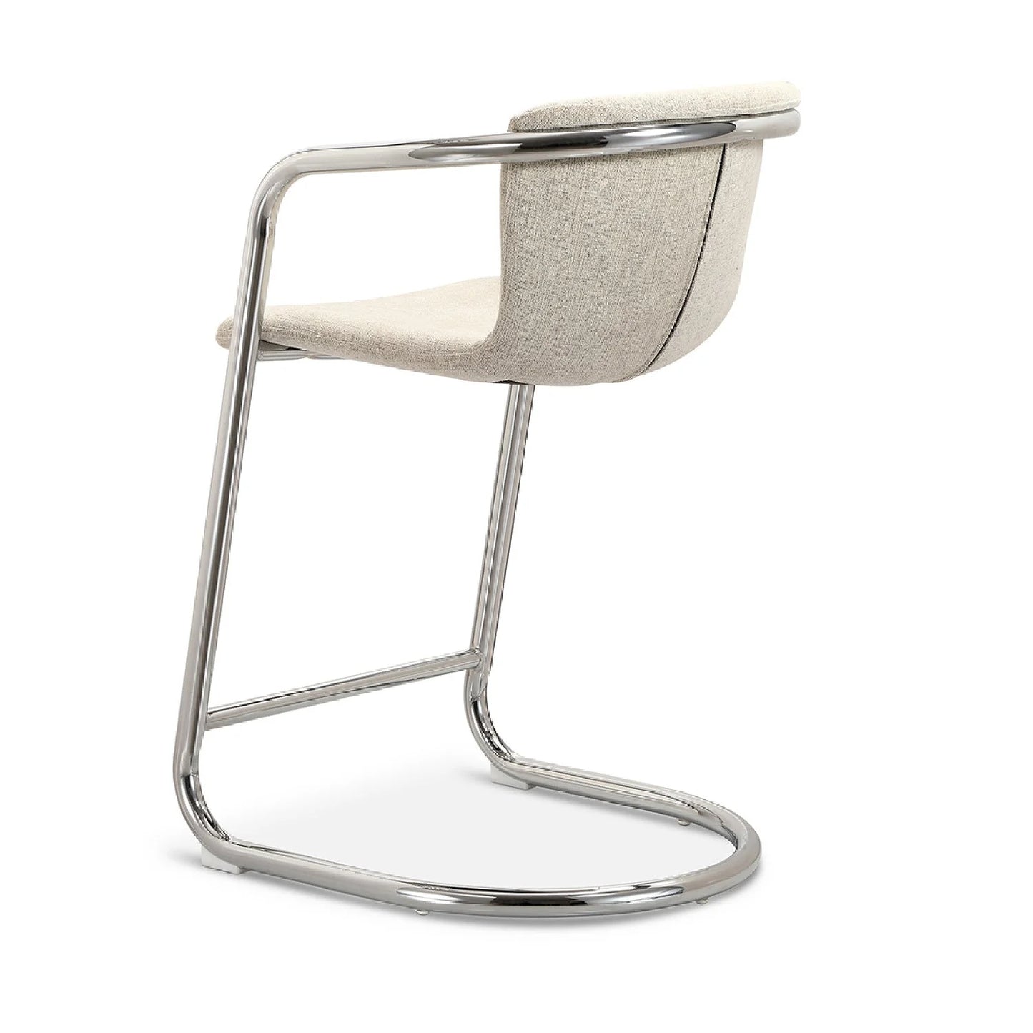Luxury Upholstered Modern Cantilevered Counter Stool Set European Style for Villa